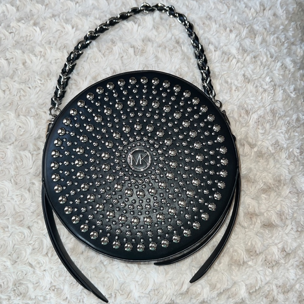 Michael Kors Black Delancey Medium Leather Canteen Crossbody Bag